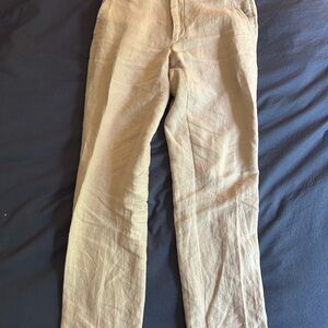 Polo Ralph Lauren Tan Linen Dress Pants 30x32